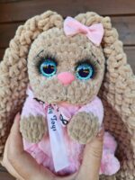 Pruun jänkupreili roosas kleidis. Armas katsikukingitus - Image 2