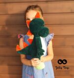 Big crochet Dino. Personalized dinosaur - Image 3