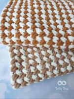 Baby blanket brown/white