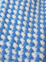 Baby blanket blue/white