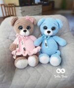 Blue teddy bear. Personalised toy - Image 3