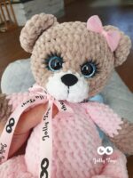 Brown teddy girl. Personalised toy - Image 3