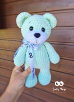 Personalised mint teddy bear