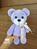 Personalised purple teddy bear - Image 2