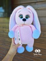 Pink 40cm bunny with name and date of birth