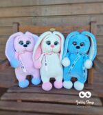 Pink 40cm bunny with name and date of birth - Image 3