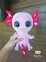 Cute pink axolotl