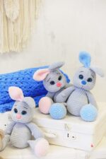 Personalised brown and blue bunny - Image 6