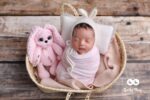 Pink bunny with long ears. Personalised gift