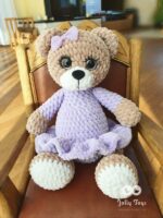 Lavender bear girl. Named teddy girl - Image 2