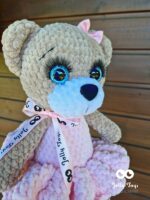 Teddy girl in a pink dress. Named toy - Image 2
