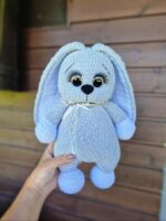 Personalised big grey rabbit, handmade toy - Image 2