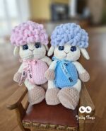 Blue curling sheep handmade toy Aries Personalised gift - Image 2