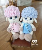 Blue curling sheep handmade toy Aries Personalised gift - Image 3