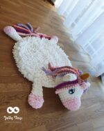 Handmade unicorn rug, children's rug, soft sheep Home decore - Image 2