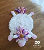 Handmade unicorn rug, children's rug, soft sheep Home decore - Image 5