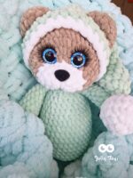 Sleepy teddy in a mint pijama Personalised toy - Image 10