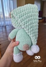 Sleepy teddy in a mint pijama Personalised toy - Image 8