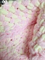 Pink-Milky white baby blanket - Image 3