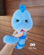 Cute blue snake