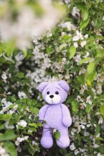 Personalised purple teddy bear