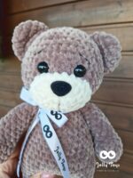 Personalised gray brown teddy bear - Image 2