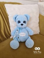 Blue teddy bear, name gift, bear - Image 2