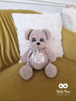 Light brown teddy bear, personalised toy - Image 3