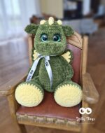 Cute green/yellow dragon, symbol of 2024