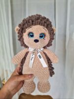 Personalized crochet hedgehog with name and birth details - Image 2