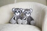 Personalised crocheted raccoon