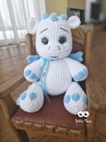White/light blue cute dragon Name cat gift
