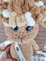 Brown curling sheep handmade toy Aries Personalised gift - Image 3
