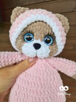 A teddy bear in a pink pajama Personalised babyshhower giftidea - Image 2