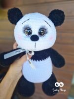 Personalised panda bear. Crocheted toy - Image 2