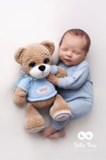 Special order! Personalised teddy bear brown/blue