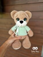 Special order! Personalised teddy bear brown/mint - Image 2