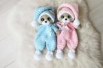 A teddy bear in a blue pajama Personalised babyshhower giftidea - Image 2