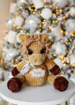 Small personalized light brown horse The perfect cuddly companion