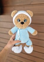 Personaliseeritav karu sinises pidžaamas kaisuloom