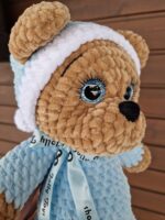 Personaliseeritav karu sinises pidžaamas kaisuloom