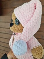 Personaliseeritav väike karu unimütsiga roosas pidžaamas